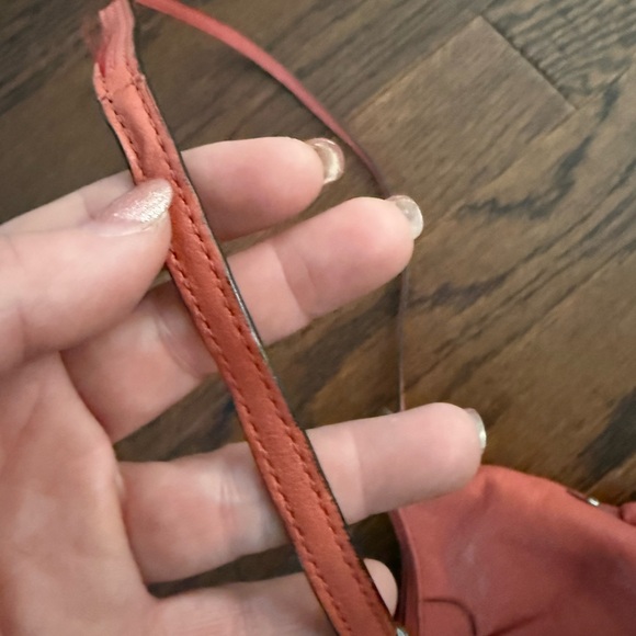 Dark Coral vintage coach Coach Leather Shoulder strap purse. Authentic - Picture 7 of 8